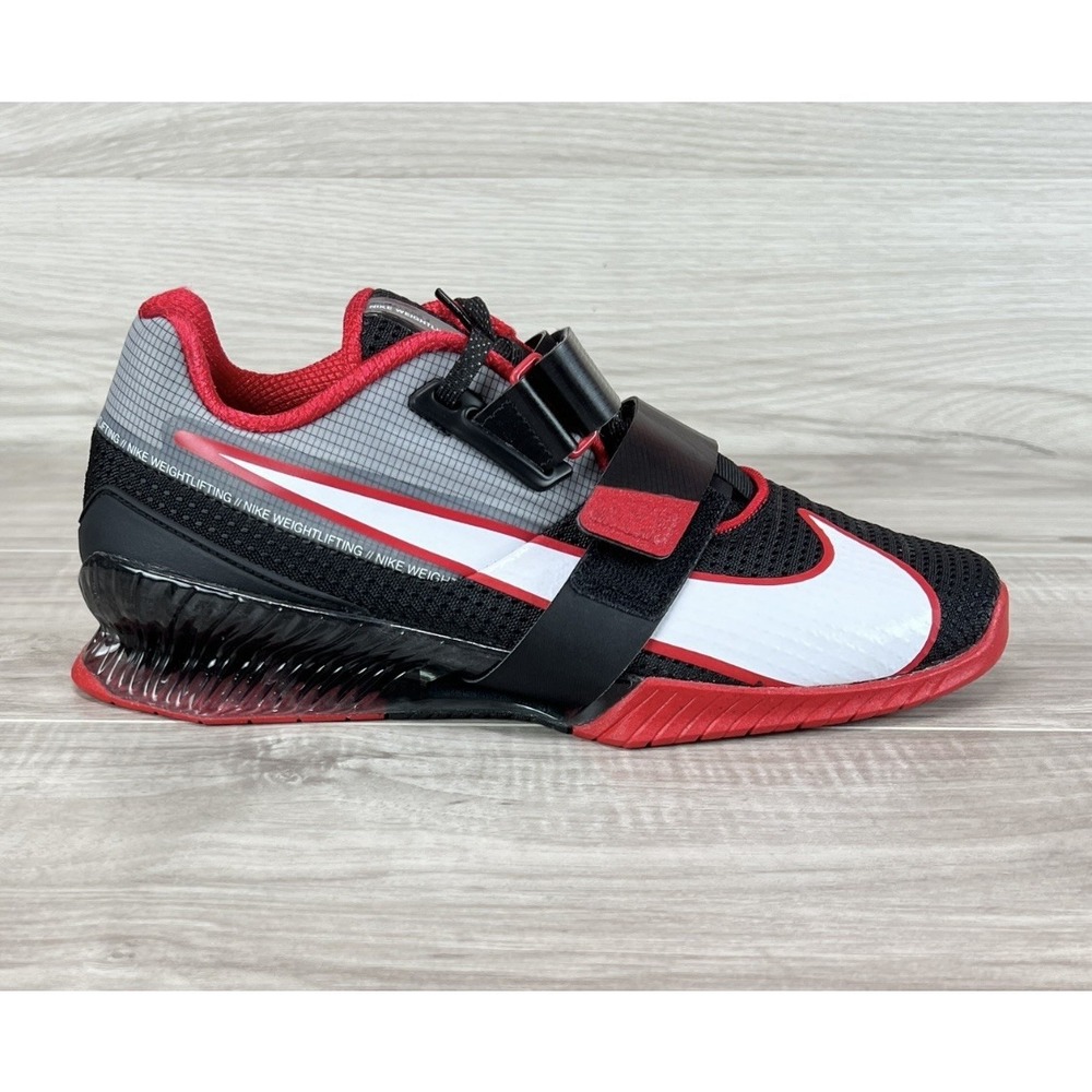 Nike Romaleos 4 Weightlifting Shoes Black Red Bred CD3463-003 Men's Size 9